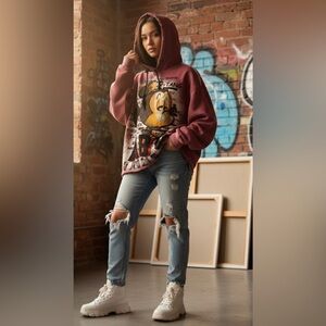 Mickey Graphic Hoodie with sequins